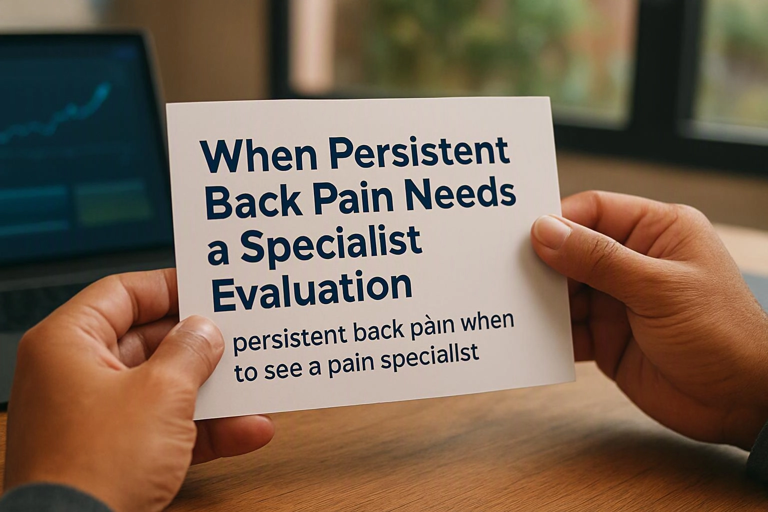 When Persistent Back Pain Needs a Specialist Evaluation